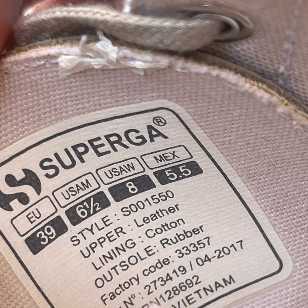 SUPERGA Italian Leather FGLU Fantasia Grey Sneakers NEW IN BOX - Picture 16 of 16
